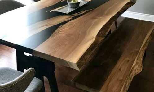Natural Edge Epoxy Granite